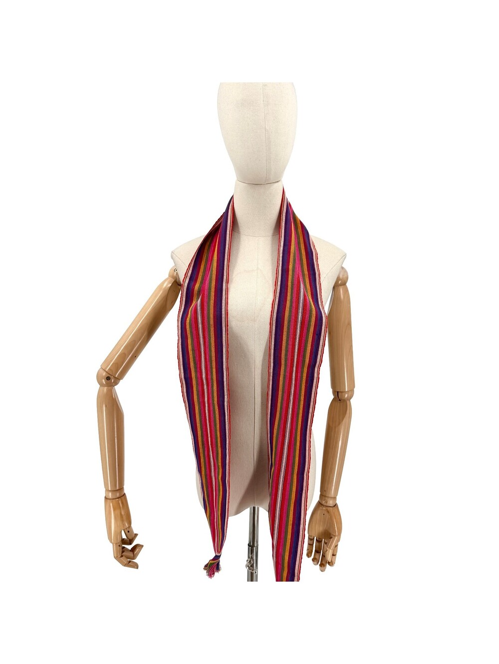 South American Purple Pink 100% Cotton Woven Sash Scarf